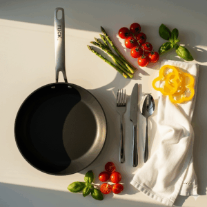 flick stainless steel non stick frying pan 28cm – durable cookware for everyday cooking